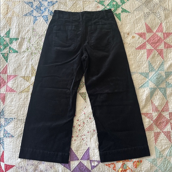Quince Black Corduroy Cropped Trousers - Picture 4 of 4